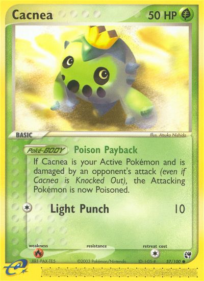 Cacnea - 57/100 Sandstorm Common Pokemon - NM