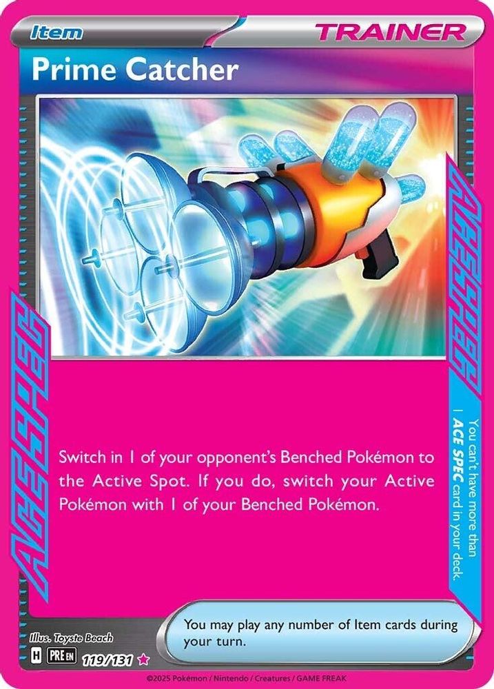 Prime Catcher - 119/131 Prismatic Evolutions ACE SPEC Rare Holo Pokemon - NM