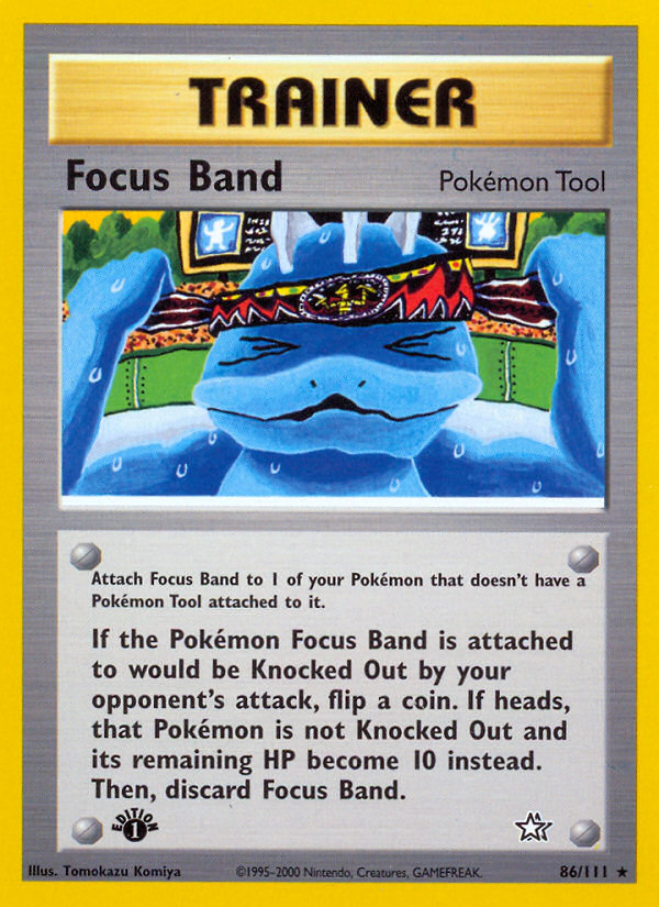 Focus Band - 86/111 Neo Genesis Rare Unlimited Pokemon - NM