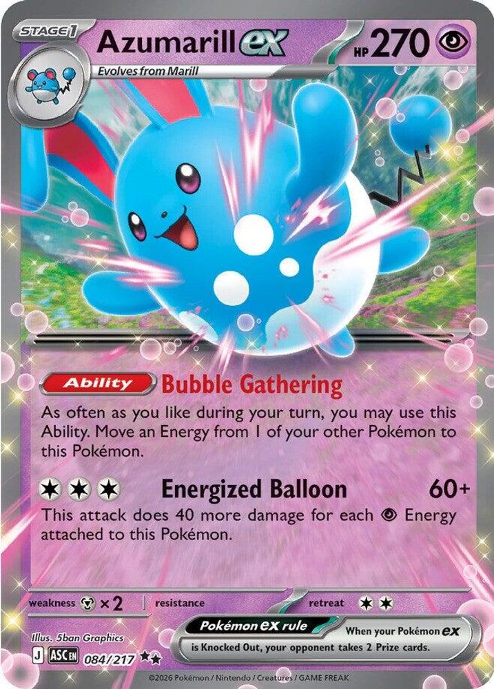 Azumarill ex - 084/217 Ascended Heroes Double Rare Holo Pokemon - NM