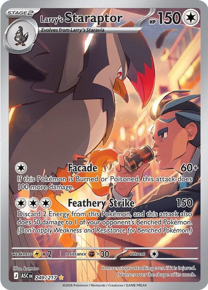 Larry's Staraptor - 249/217 Ascended Heroes Illustration Rare Holo Pokemon - NM