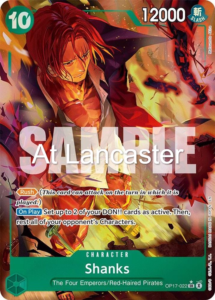 Shanks (022) (Alternate Art) - OP17-022 The World's Strongest Warriors Super Rare One Piece - NM (Lanc)