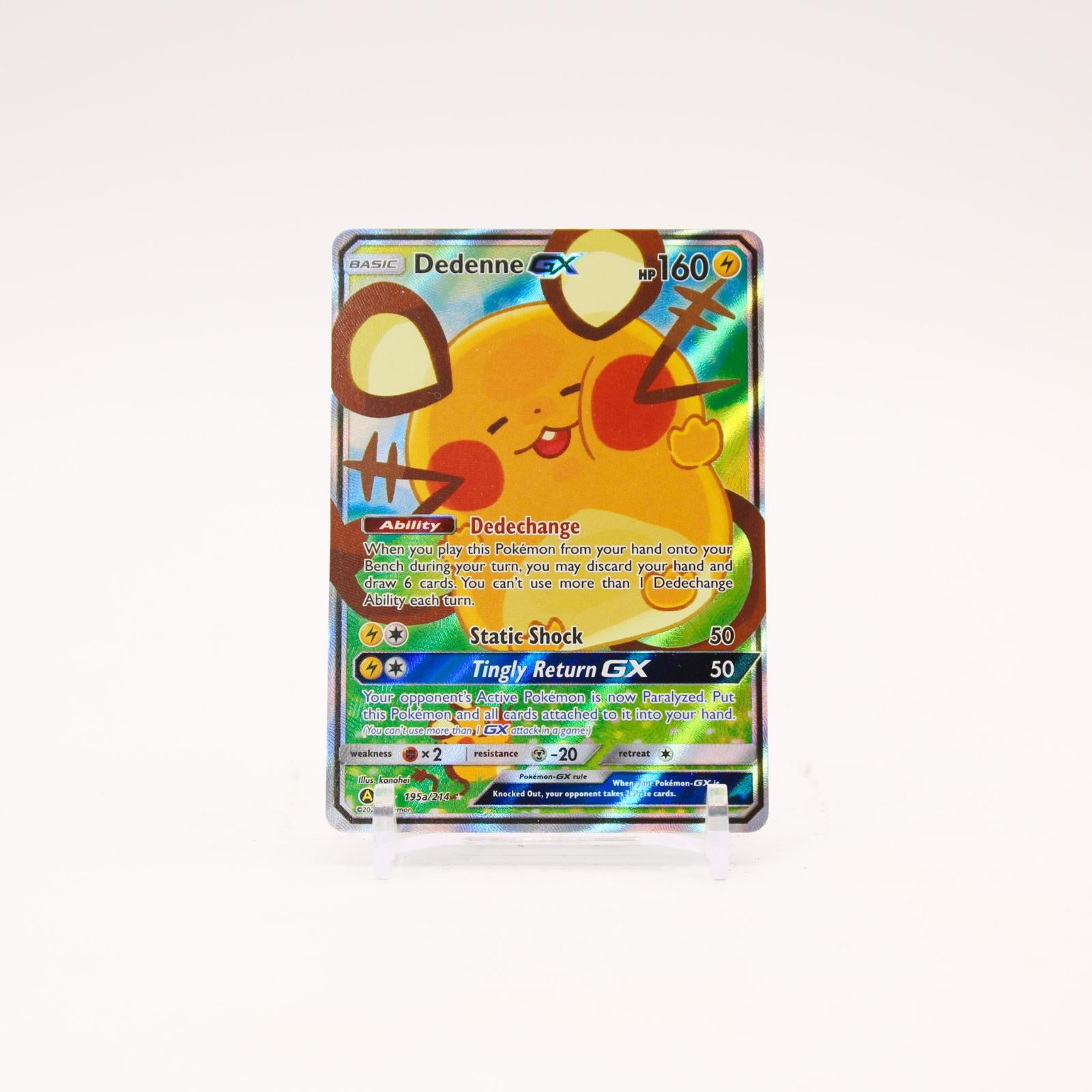Dedenne GX - 195A/214 Unbroken Bonds Holo Alternate Art Promo Pokemon - NM