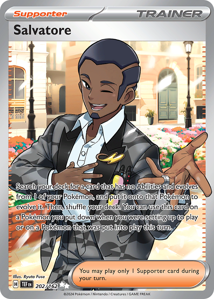 Salvatore - 202/162 Temporal Forces Ultra Rare Holo Pokemon - NM
