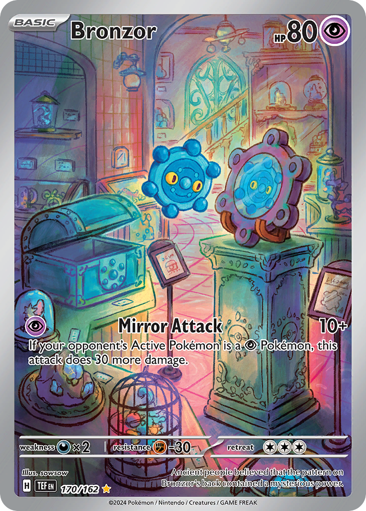 Bronzor - 170/162 Temporal Forces Illustration Rare Holo Pokemon - NM