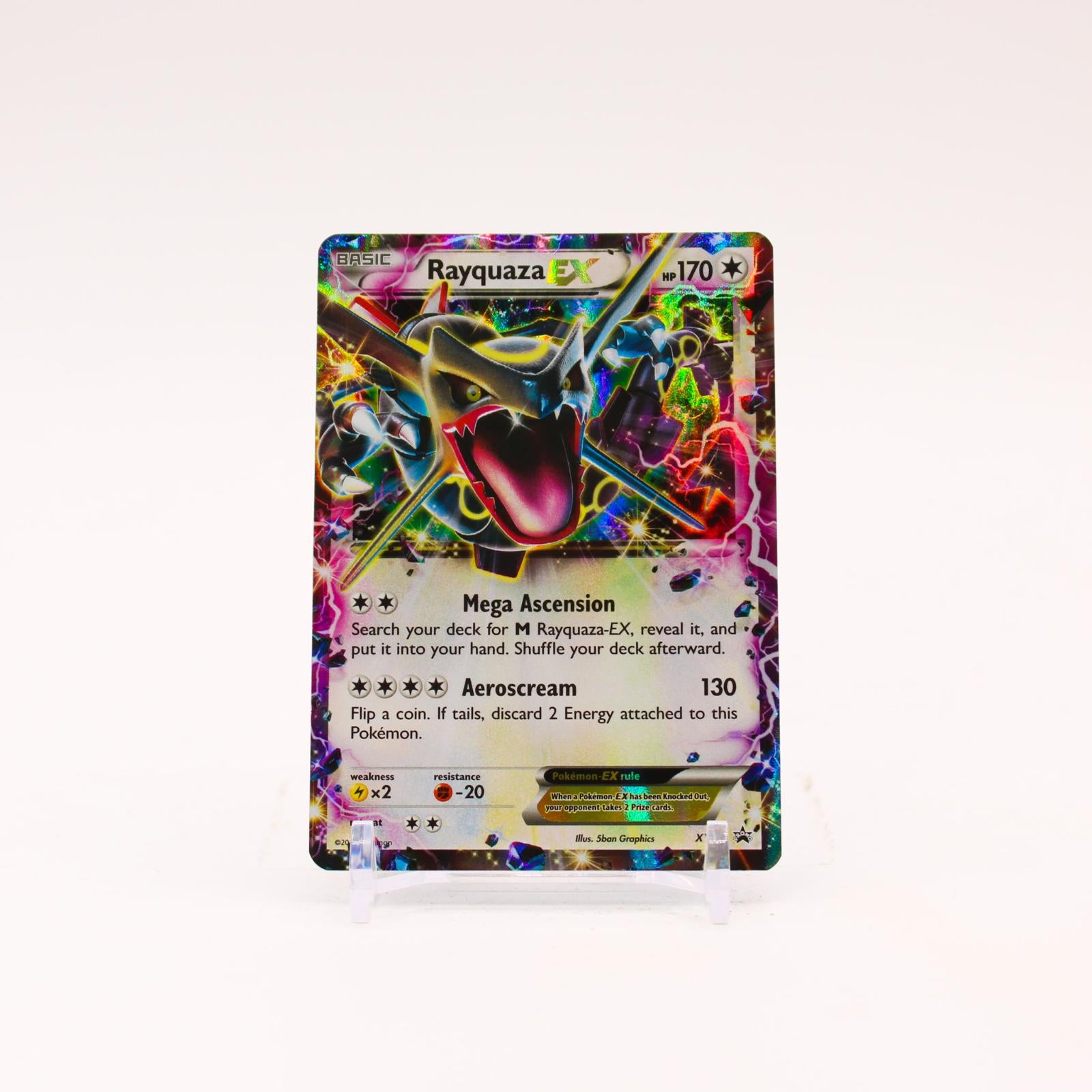 Rayquaza EX - XY69 Black Star Holo Shiny Promo Pokemon - LP/MP