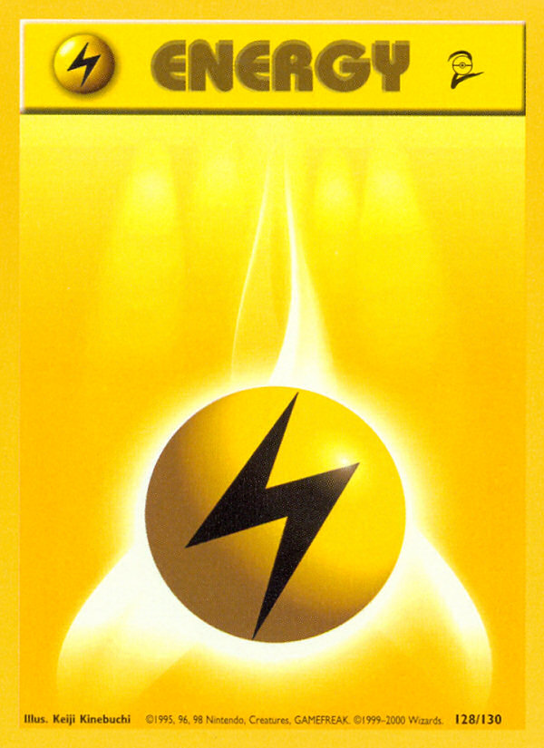 Lightning Energy - 128/130 Base Set 2 Pokemon - NM