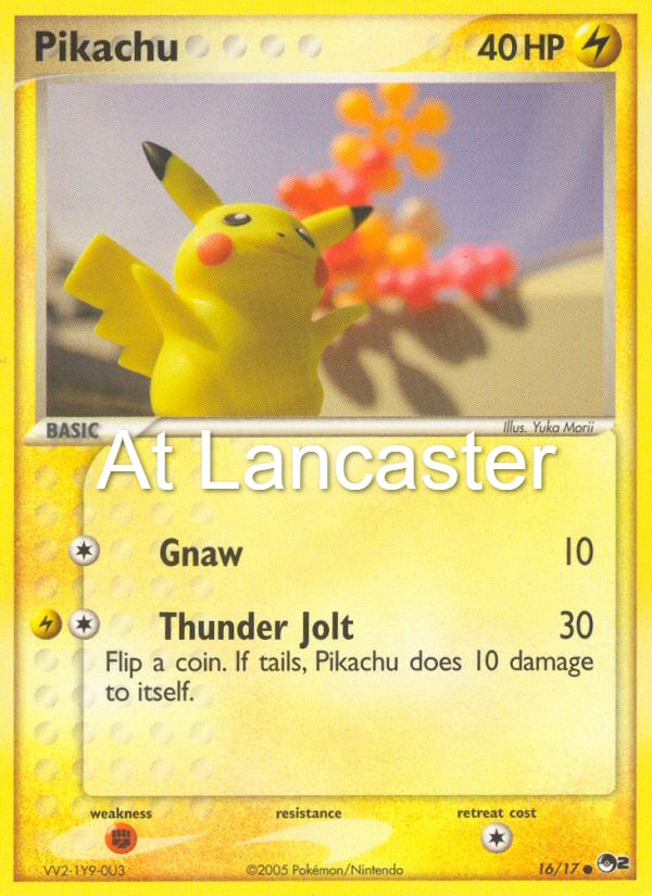 Pikachu - 16/17 POP Series 2 Common Pokemon - LP/MP (Lanc)