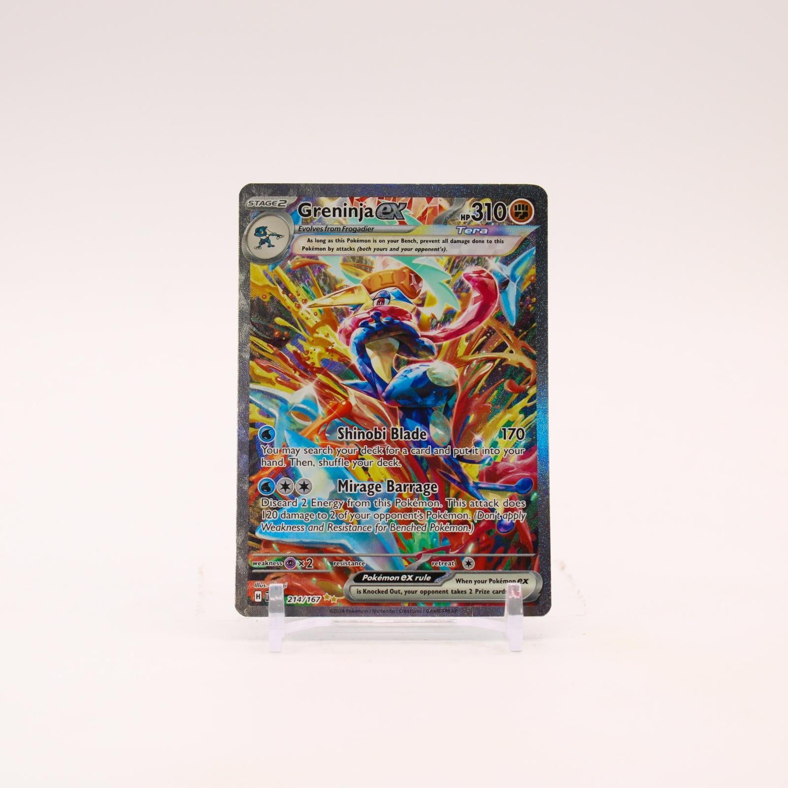 Greninja ex - 214/167 Twilight Masquerade Holo Special Illustration Pokemon - MP