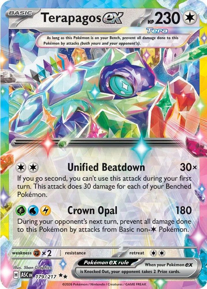 Terapagos ex - 179/217 Ascended Heroes Double Rare Holo Pokemon - NM