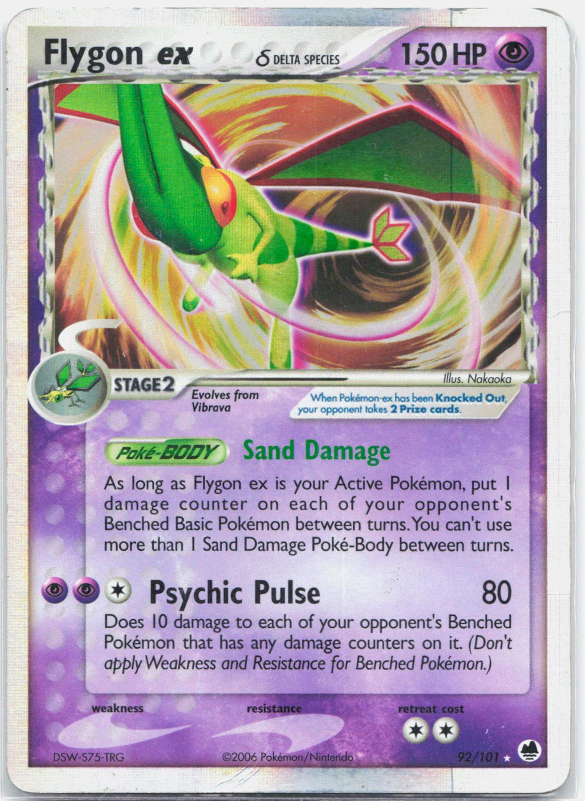 Flygon ex - 92/101 Dragon Frontiers Holo Ultra Rare Pokemon - HP