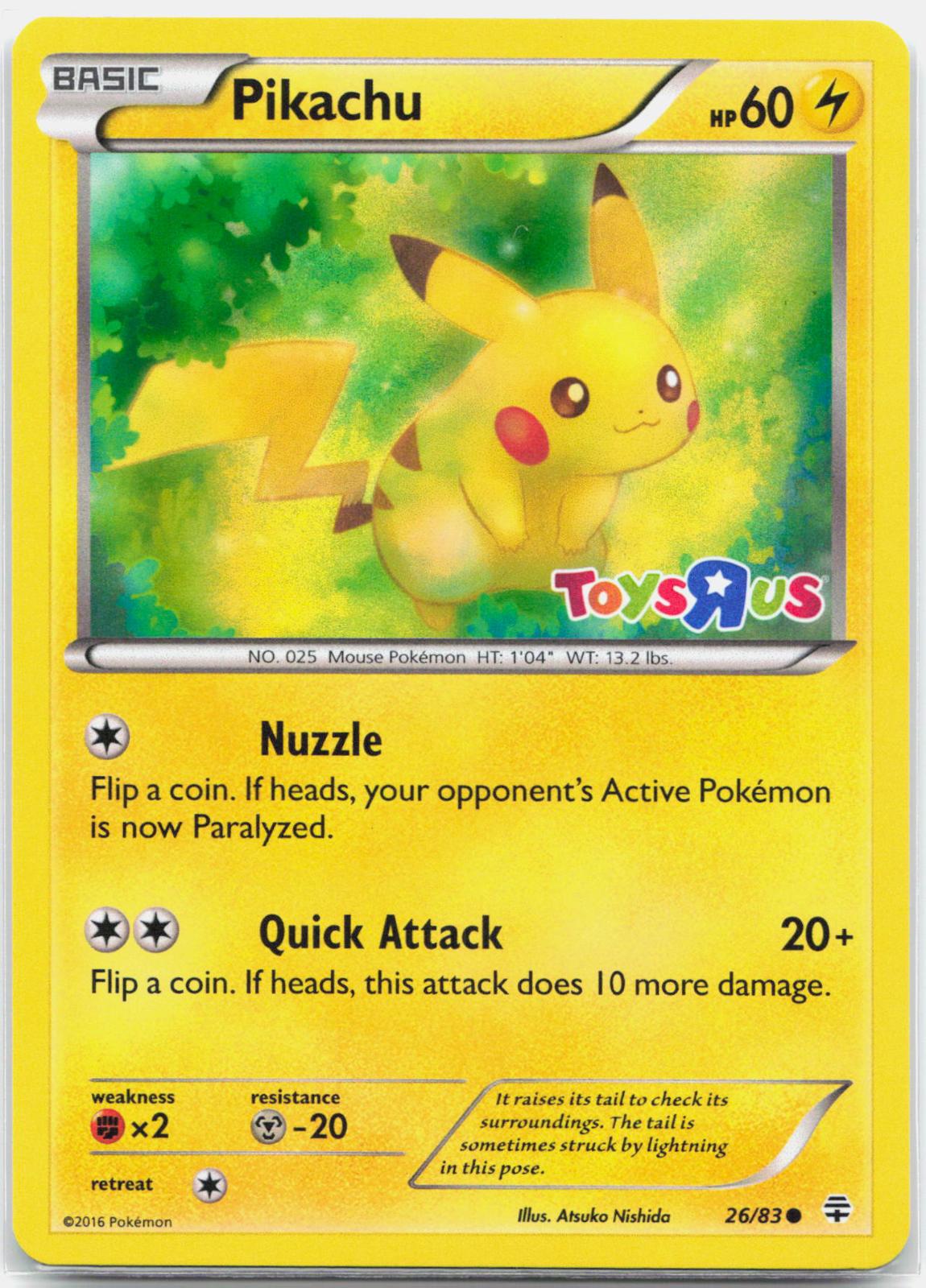 Pikachu - 26/83 Generations Toys R Us Holo Promo Pokemon - LP