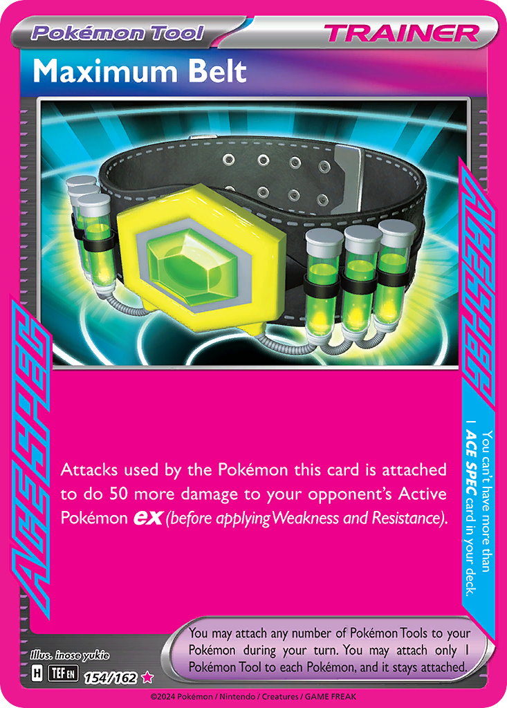 Maximum Belt - 154/162 Temporal Forces ACE SPEC Rare Holo Pokemon - NM