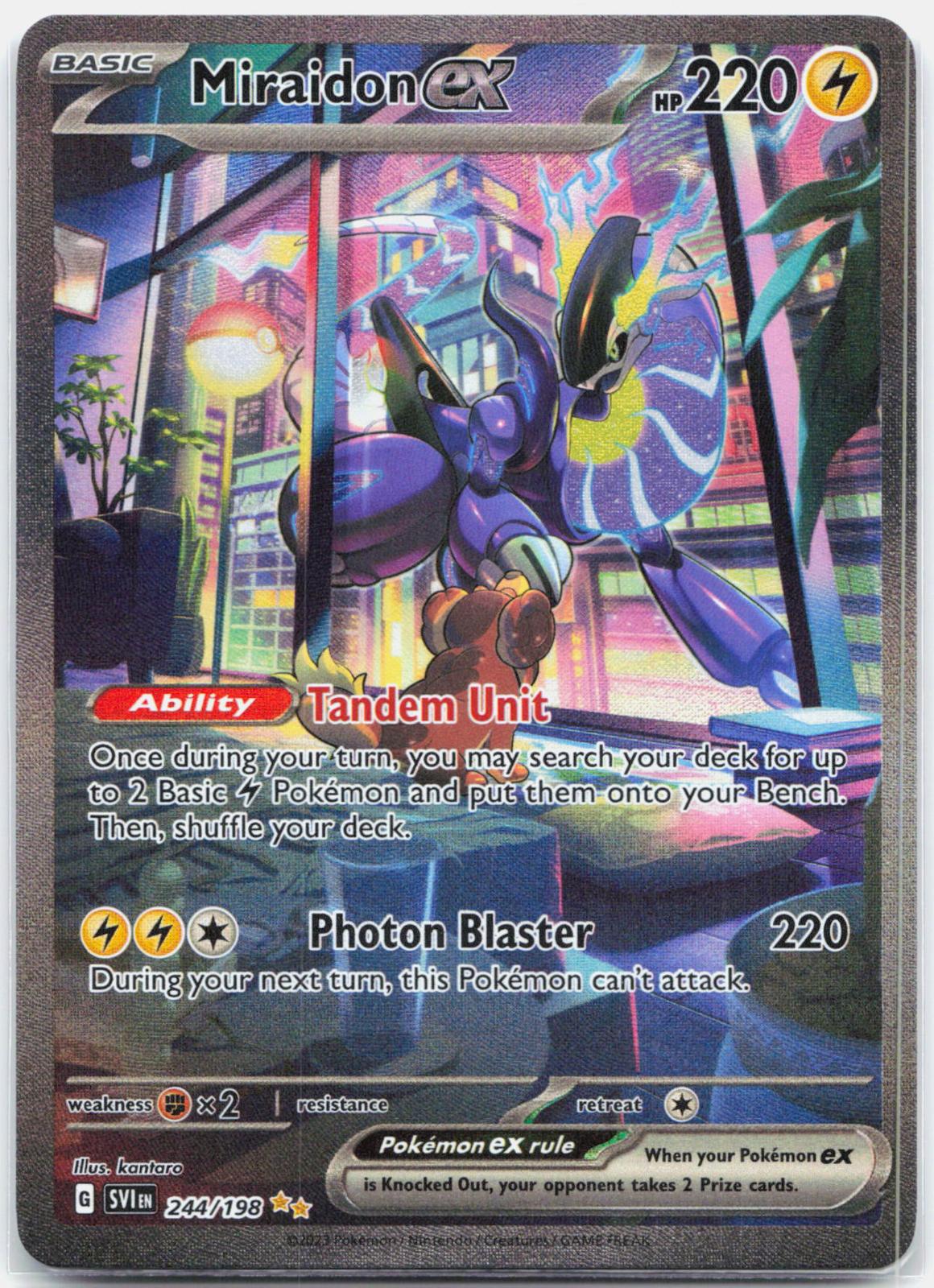 Miraidon ex - 244/198 Scarlet & Violet Special Illustration Pokemon - NM