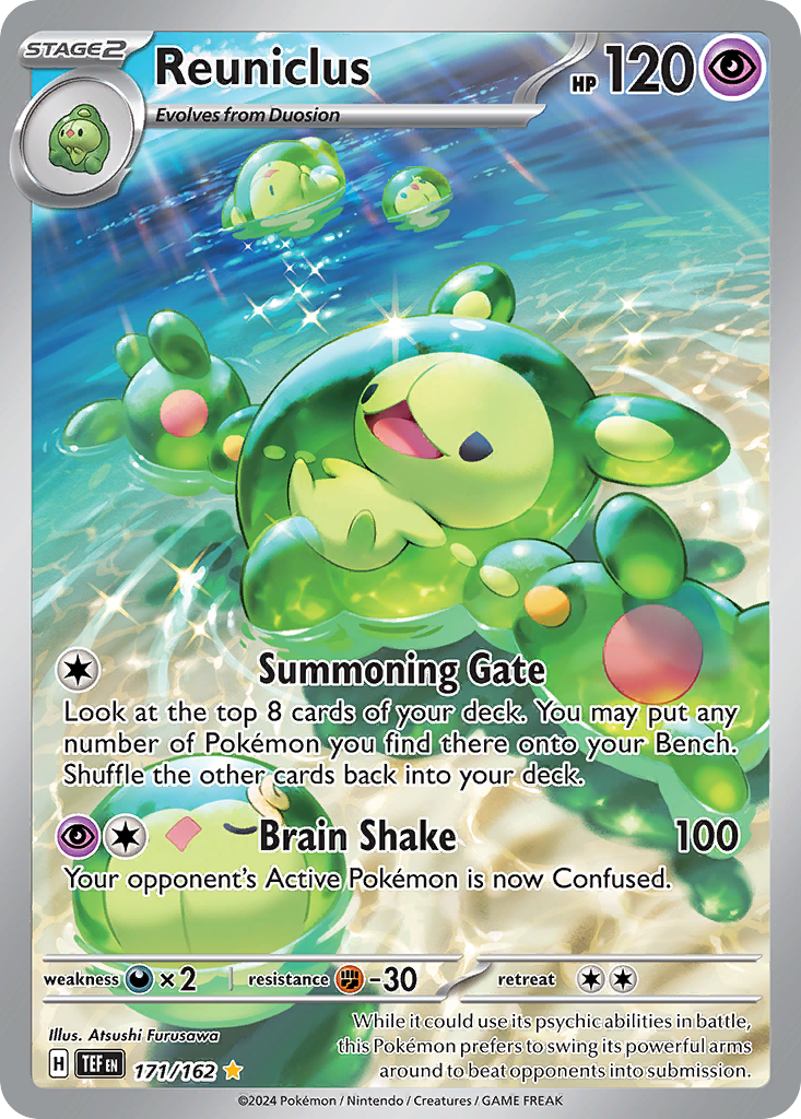 Reuniclus - 171/162 Temporal Forces Illustration Rare Holo Pokemon - NM