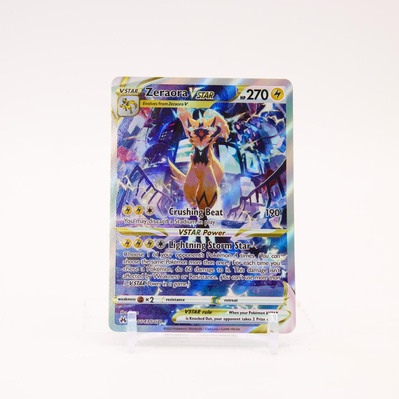 Zeraora VSTAR - GG43/GG70 Crown Zenith Galarian Gallery Holo Pokemon - NM