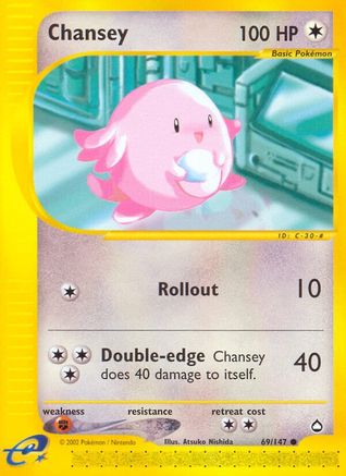 Chansey - 69/147 Aquapolis Common Pokemon - NM