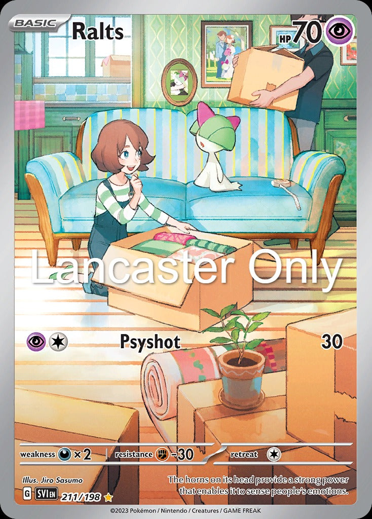 Ralts - 211/198 Scarlet & Violet Holo Illustration Rare Pokemon - NM (Lanc)