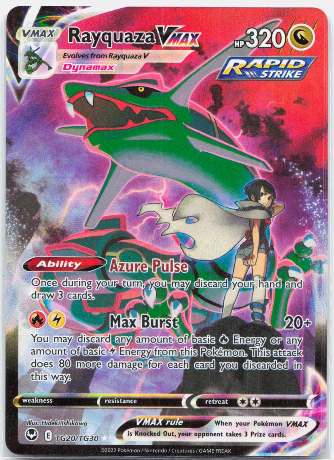 Rayquaza Vmax - TG20/TG30 Silver Tempest Trainer Gallery Pokemon - NM/MINT
