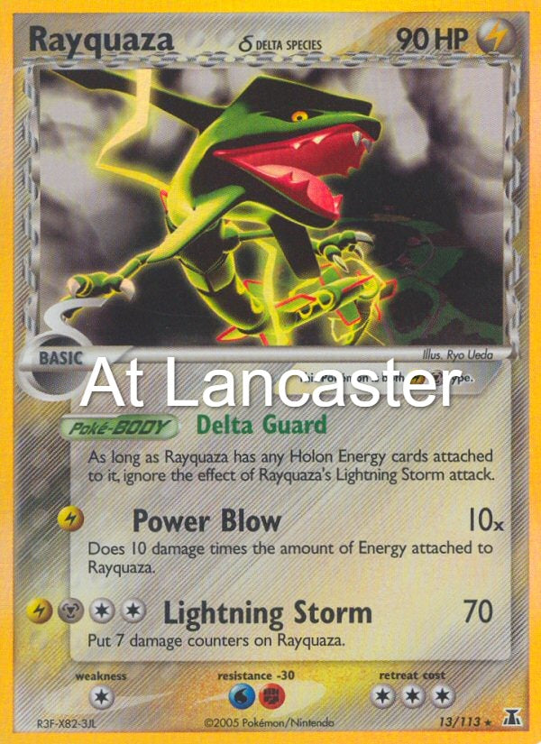 Rayquaza - 13/113 Delta Species Holo Rare Pokemon - HP (Lanc)