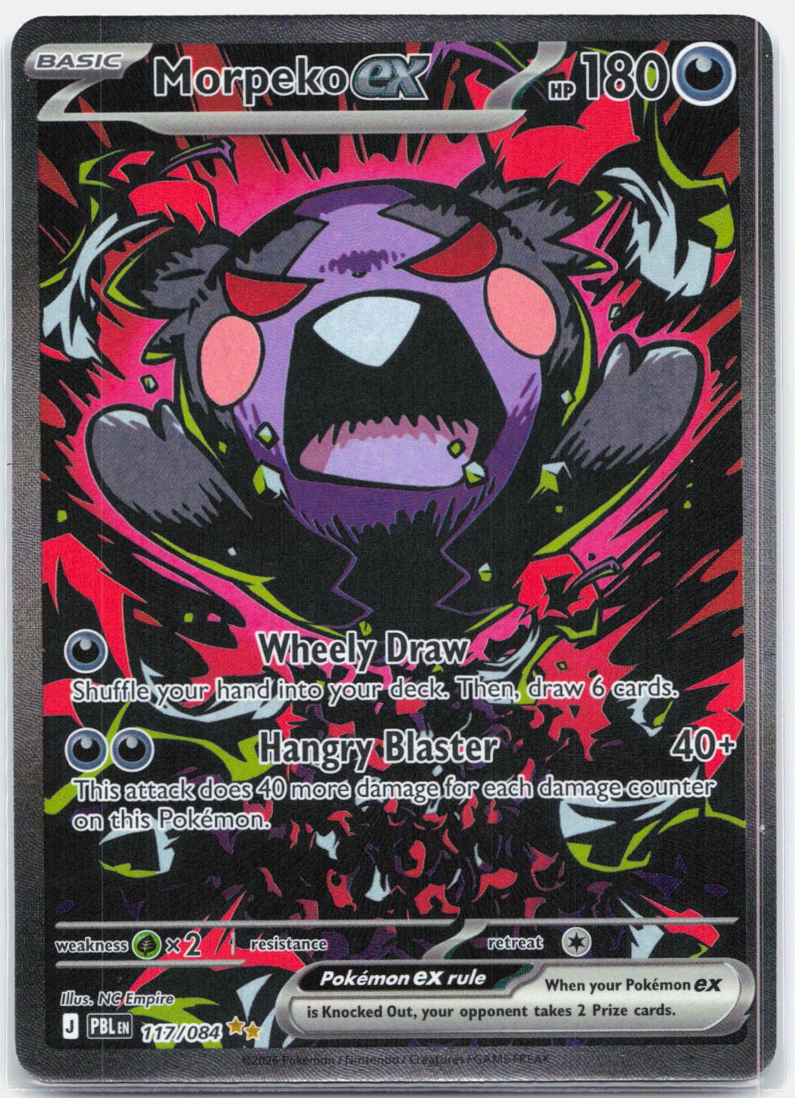 Morpeko ex - 117/084 Pitch Black Special Illustration Pokemon - NM/MINT