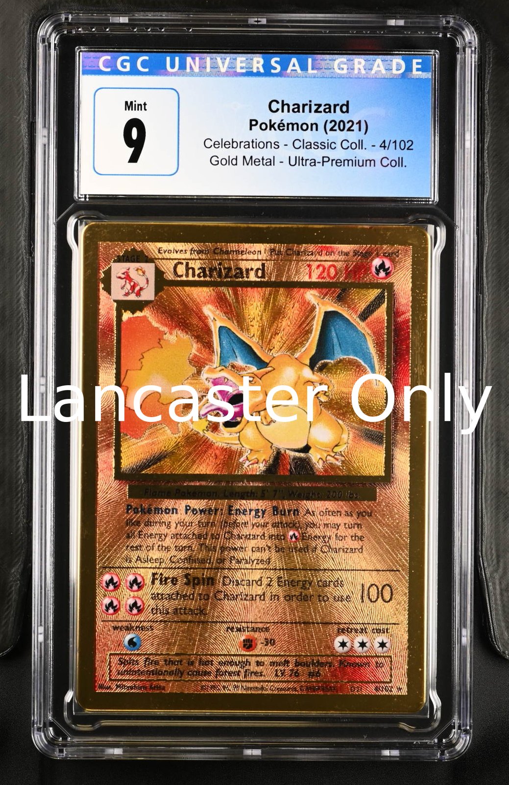 Charizard - 4/102 CGC 9 Gold Metal - Ultra-Premium Collection Pokemon - Mint (Lanc)