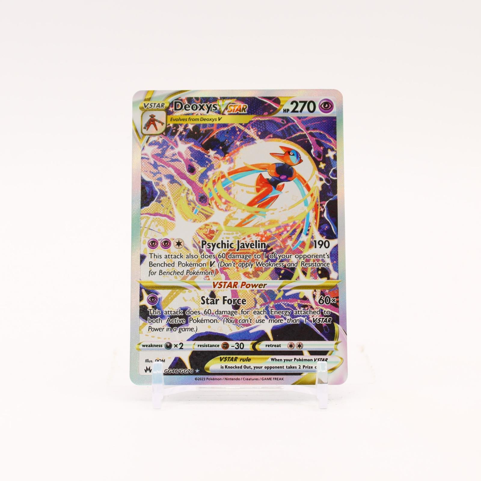 Deoxys VSTAR - GG46/GG70 Crown Zenith Galarian Gallery Holo Pokemon - NM
