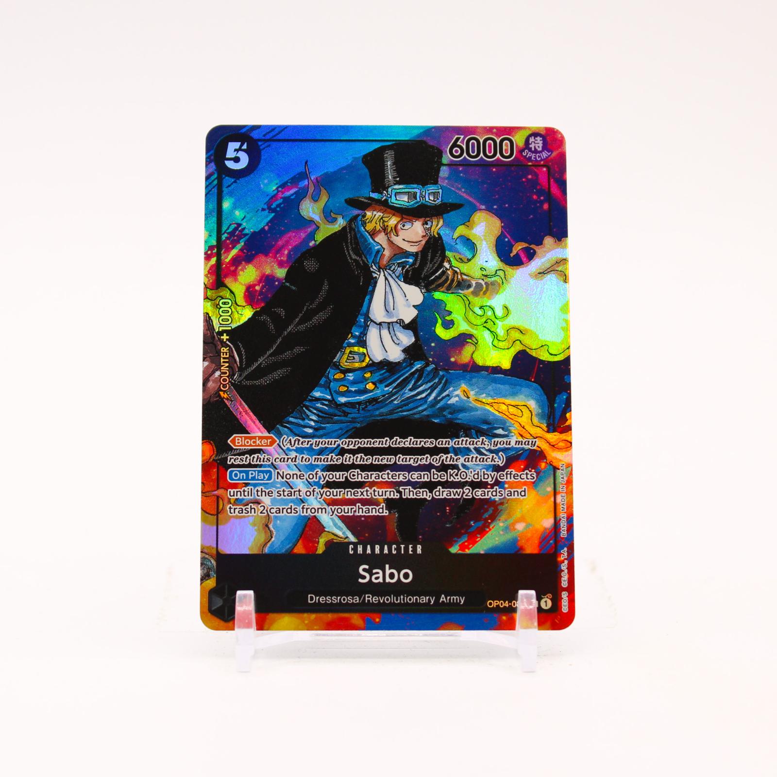 Sabo Alternate Art - OP04-083 Kingdoms of Intrigue Foil SR One Piece - NM
