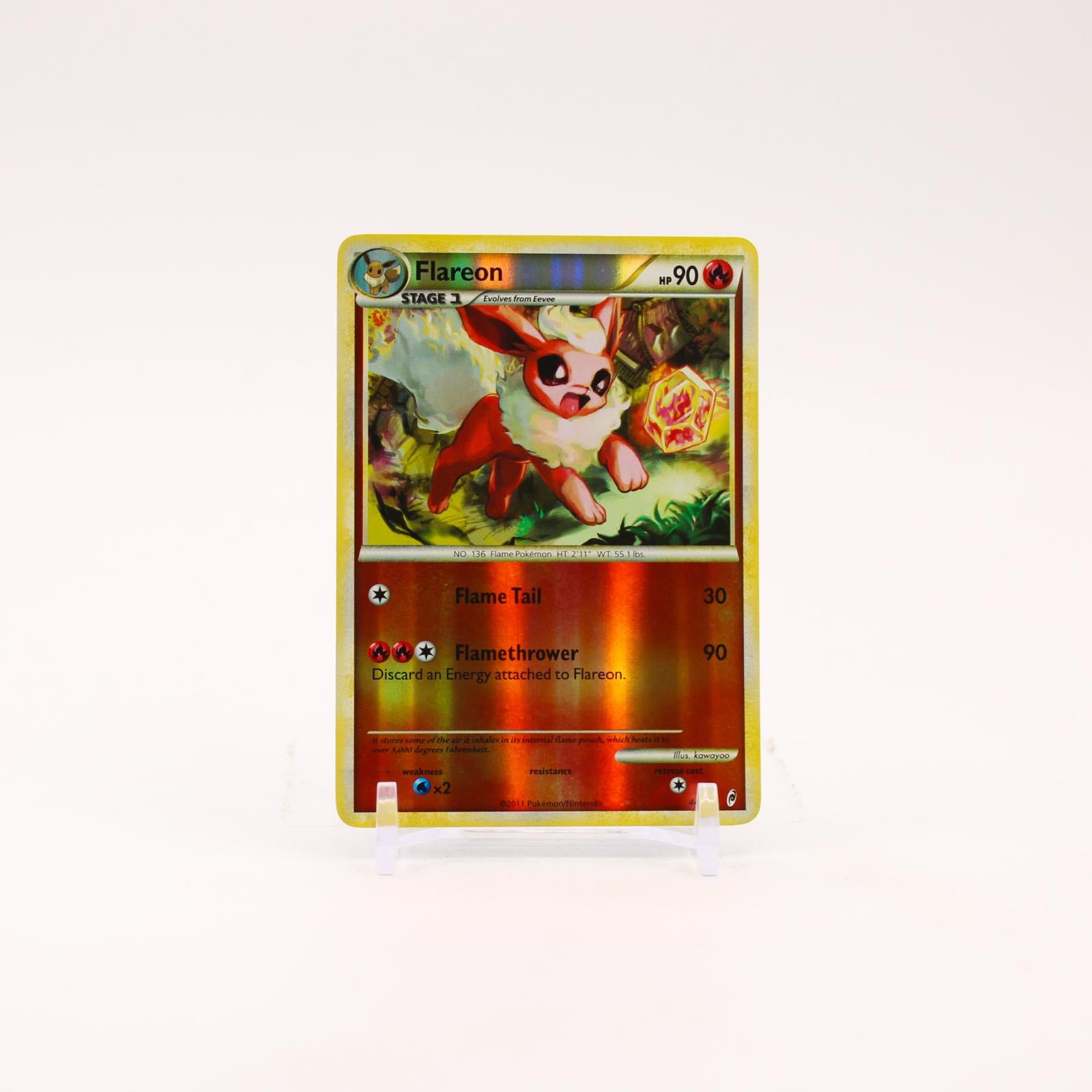 Flareon - 44/95 Call of Legends Reverse Holo Uncommon Pokemon - NM/LP