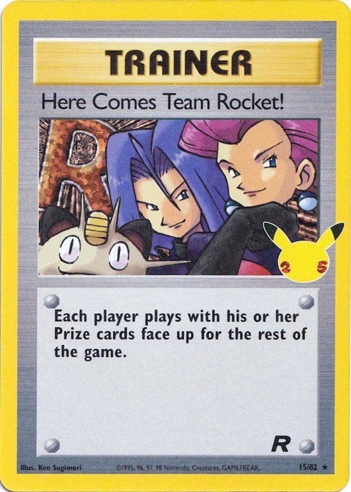 Here Comes Team Rocket! - 15/82 Celebrations: Classic Collection Holo Pokemon - NM