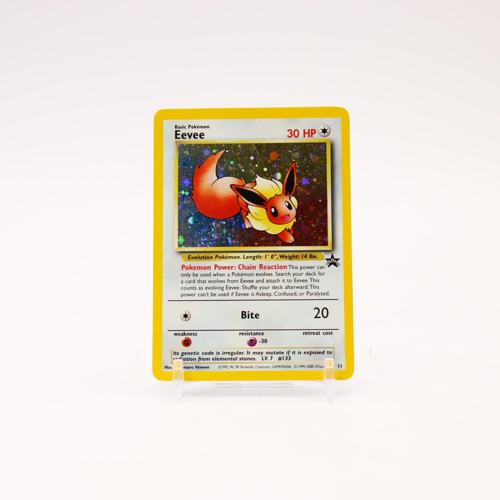 Eevee - 11 Wizards Black Star Holo Promo SWIRL Pokemon - MP