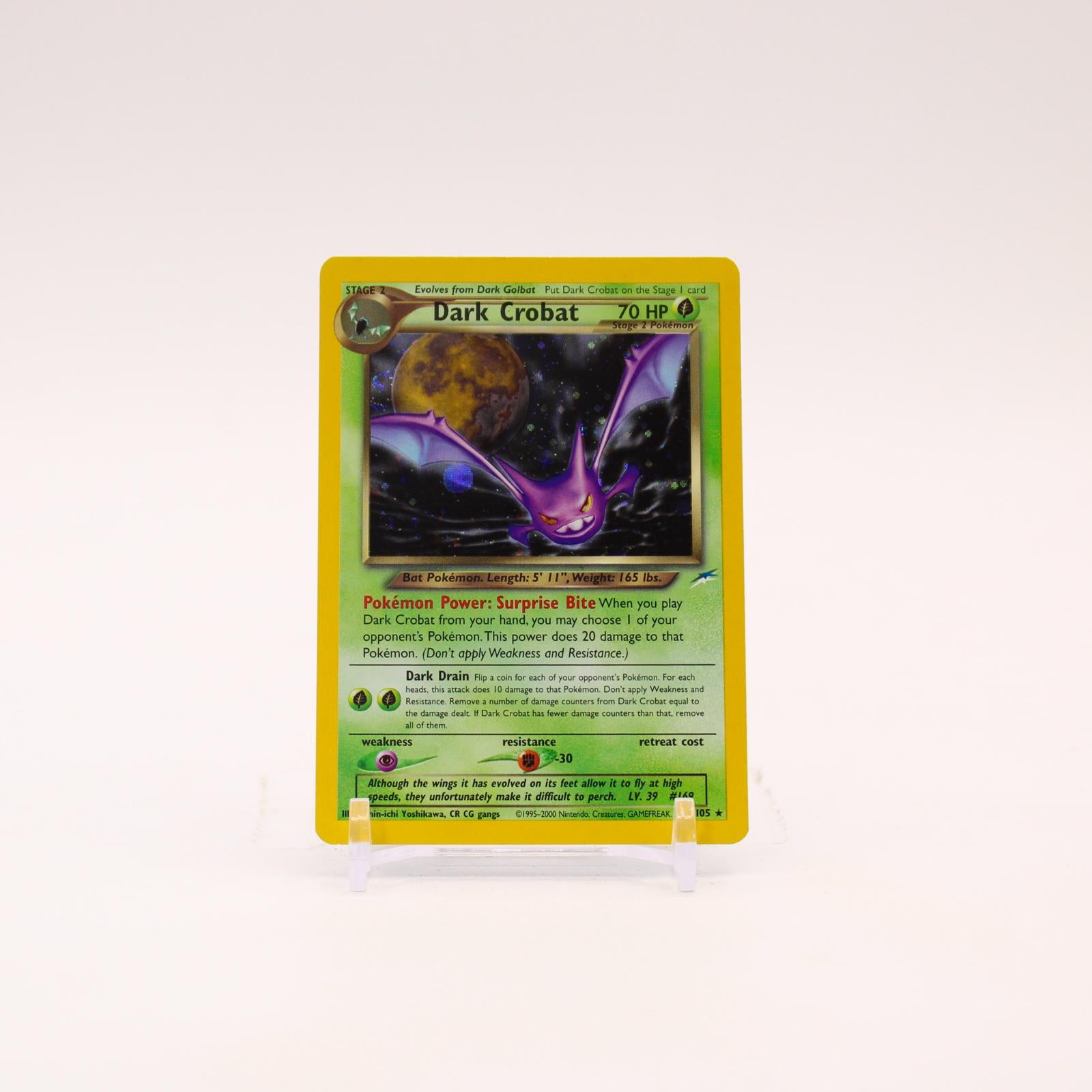 Dark Crobat - 2/105 Neo Destiny Unlimited Holo Rare SWIRL Pokemon - NM/LP