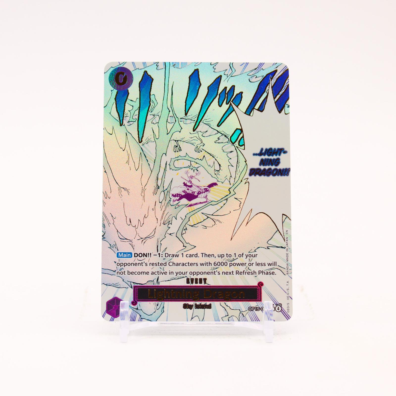 Lightning Dragon Alternate Art - OP15-077 Adventure on Kami's Island R One Piece - NM/MINT