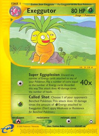 Exeggutor - 12/147 Aquapolis Rare Pokemon - NM