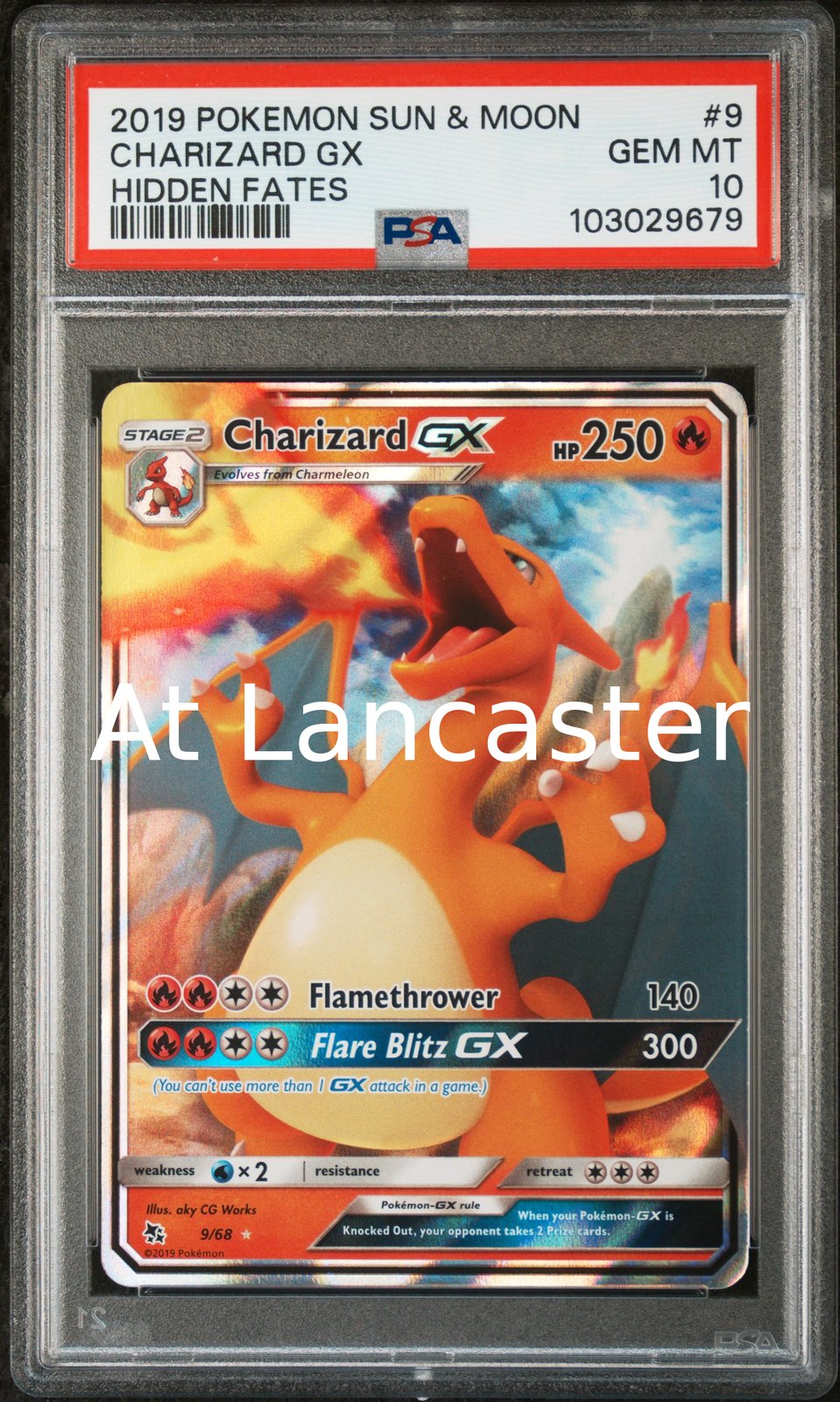 Charizard Gx - 9/68 PSA 10 Hidden Fates Pokemon (Lanc)
