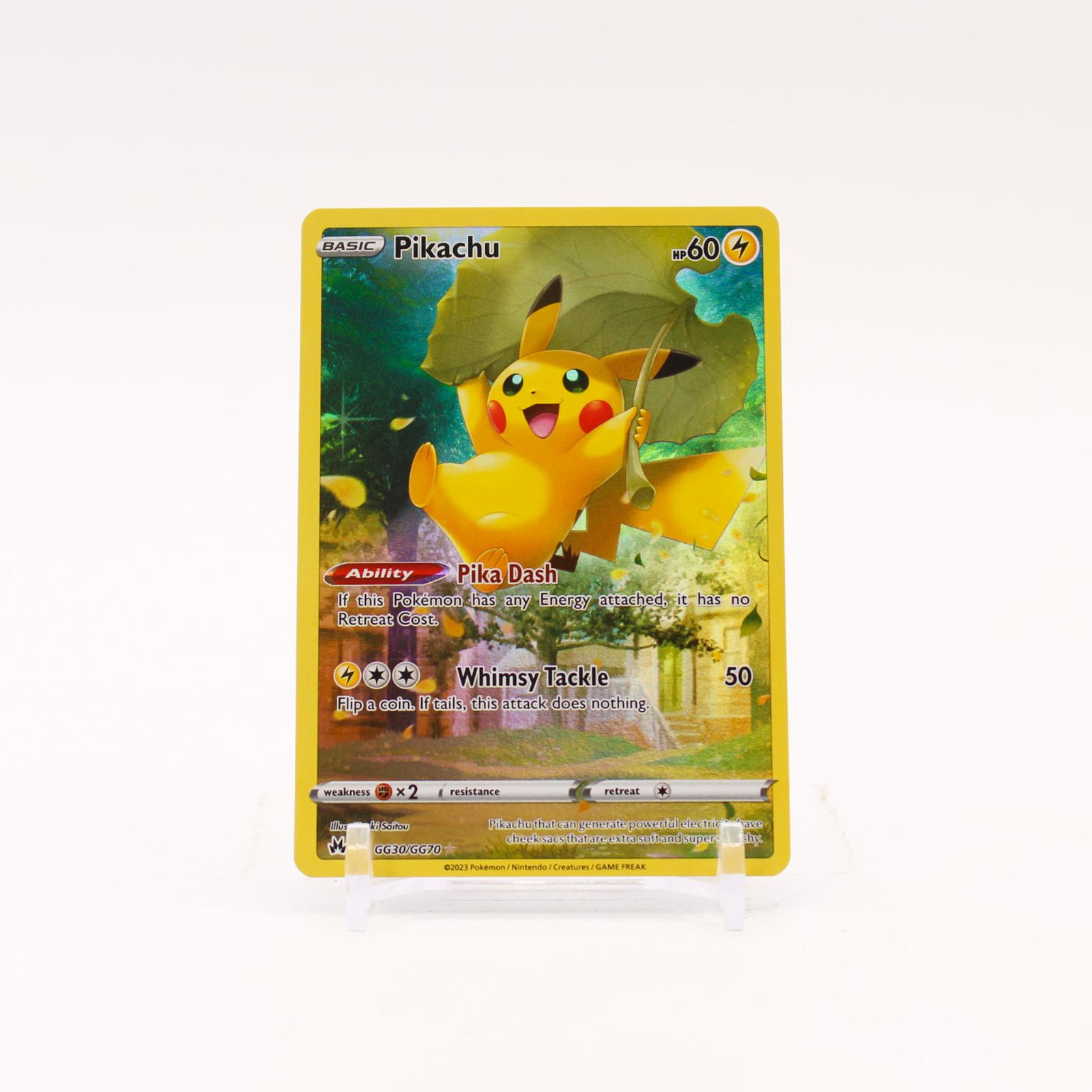 Pikachu - GG30/GG70 Crown Zenith Galarian Gallery Holo Pokemon - NM