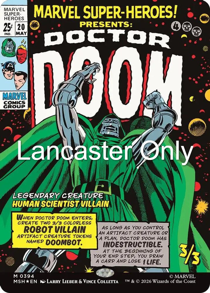 Doctor Doom (Borderless) - 394 Marvel Super Heroes Foil Mythic Magic: The Gathering - NM (Lanc)