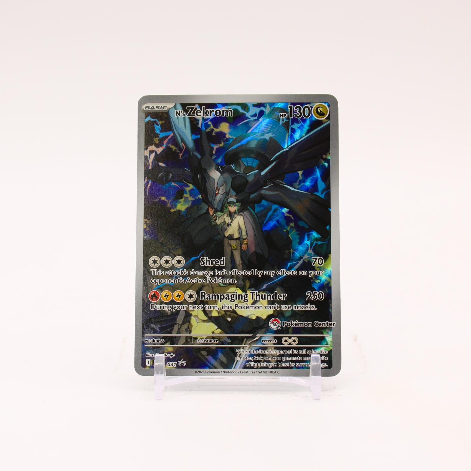 N's Zekrom - MEP031 Mega Evolution Holo Pokemon Center Promo Pokemon - NM/LP