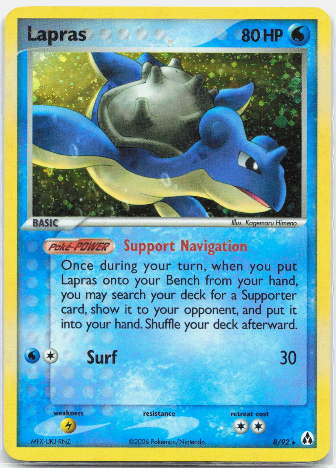 Lapras - 8/92 Legend Maker Holo Rare Pokemon - LP/MP