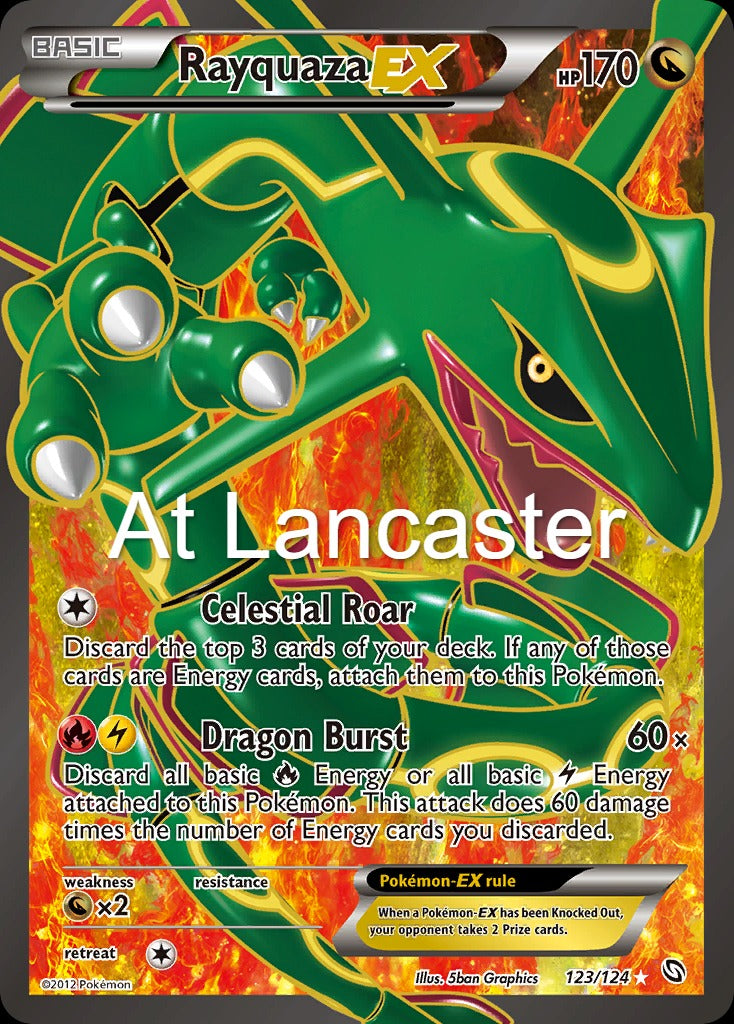 Rayquaza EX - 123/124 Dragons Exalted Ultra Rare Pokemon - LP (Lanc)