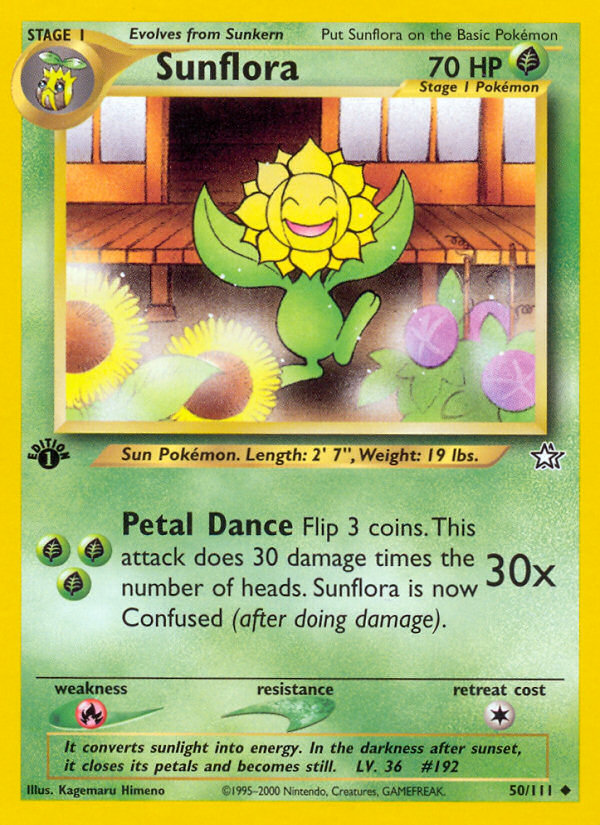 Sunflora - 50/111 Neo Genesis Uncommon Unlimited Pokemon - NM