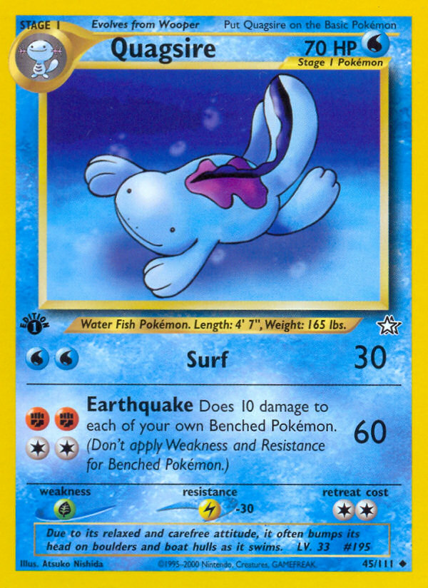 Quagsire - 45/111 Neo Genesis Uncommon Unlimited Pokemon - NM