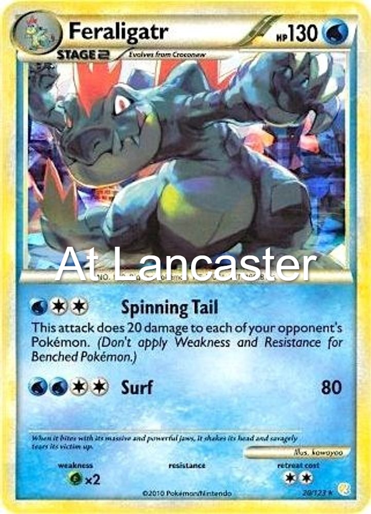 Feraligatr (Cracked Ice Holo) - 20/123 Deck Exclusives Holo Rare Pokemon - LP (Lanc)
