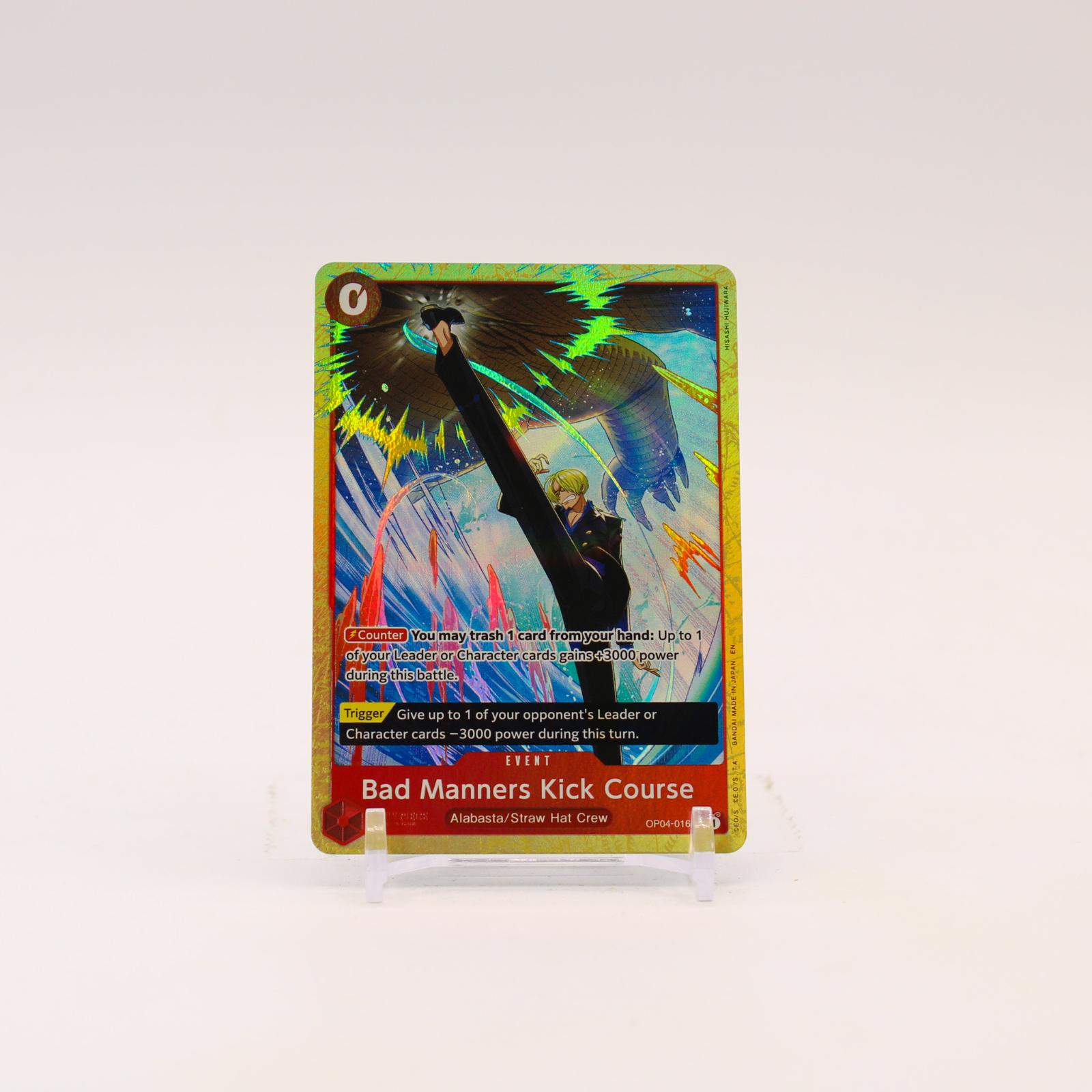 Bad Manners Kick Course Alternate Art - OP04-016 Premium Booster The Best Vol. 2 R One Piece - NM