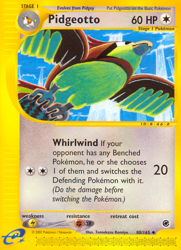 Pidgeotto - 88/165 Expedition Base Set Uncommon Pokemon - NM