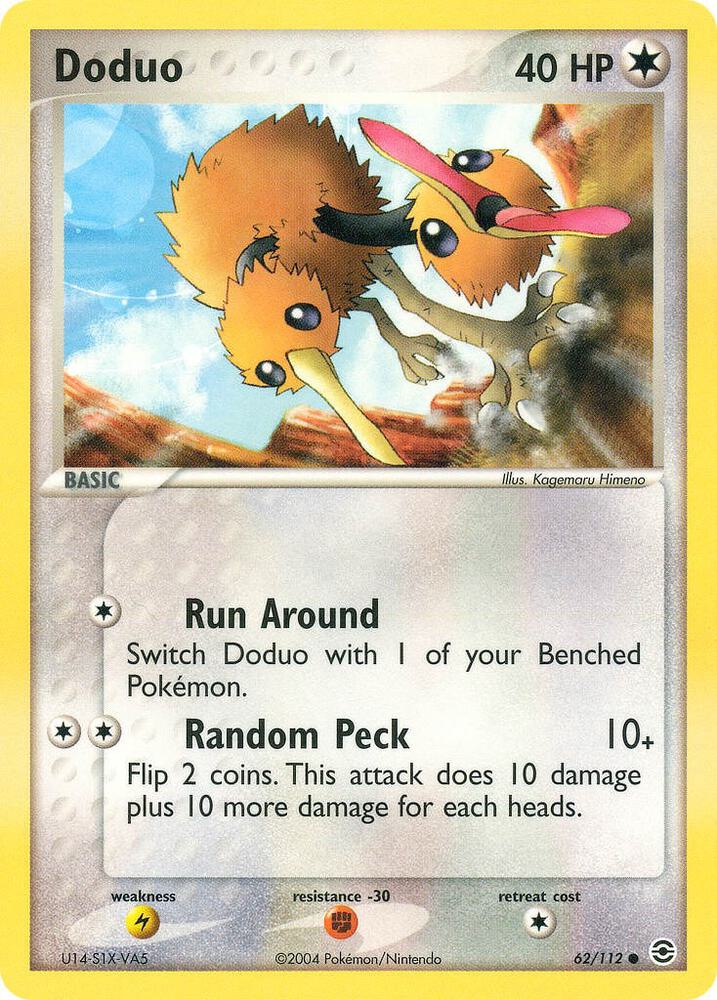 Doduo - 62/112 Fire Red & Leaf Green Pokemon - NM