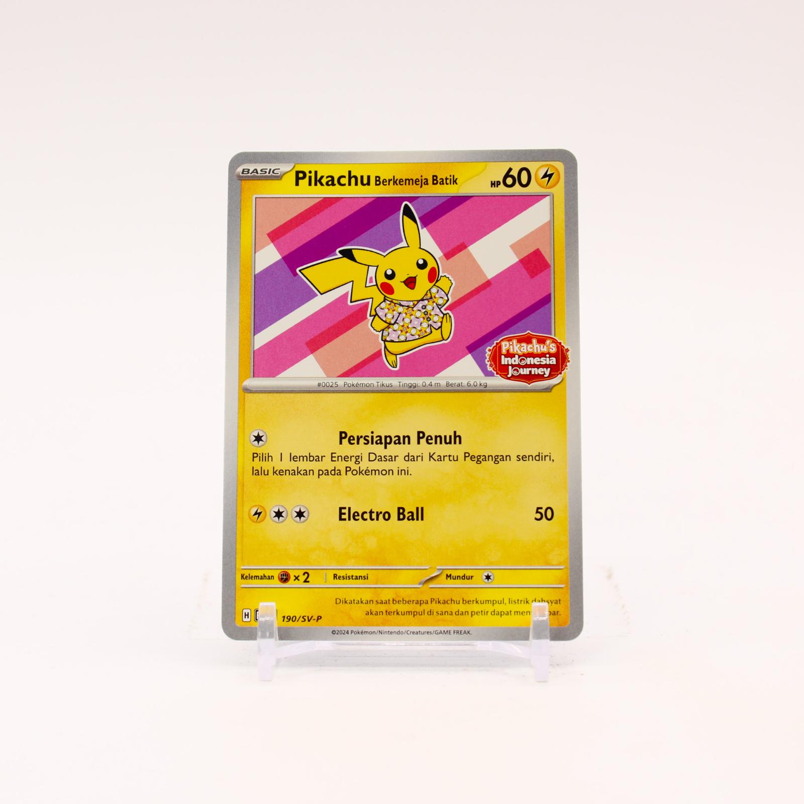 Pikachu Berkemeja Batik - 190/SV-P Scarlet & Violet Promo Pokemon - NM/LP