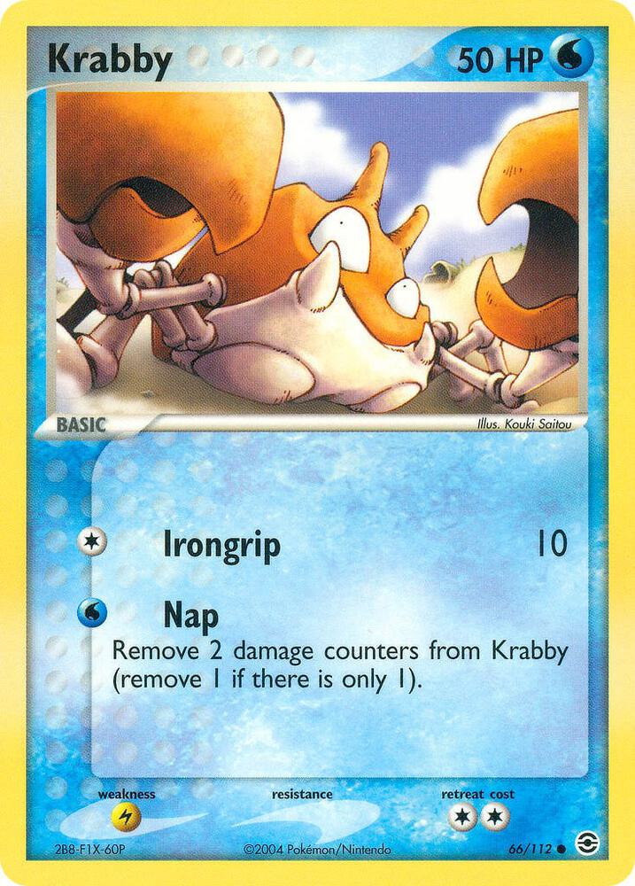 Krabby - 66/112 Fire Red & Leaf Green Pokemon - NM