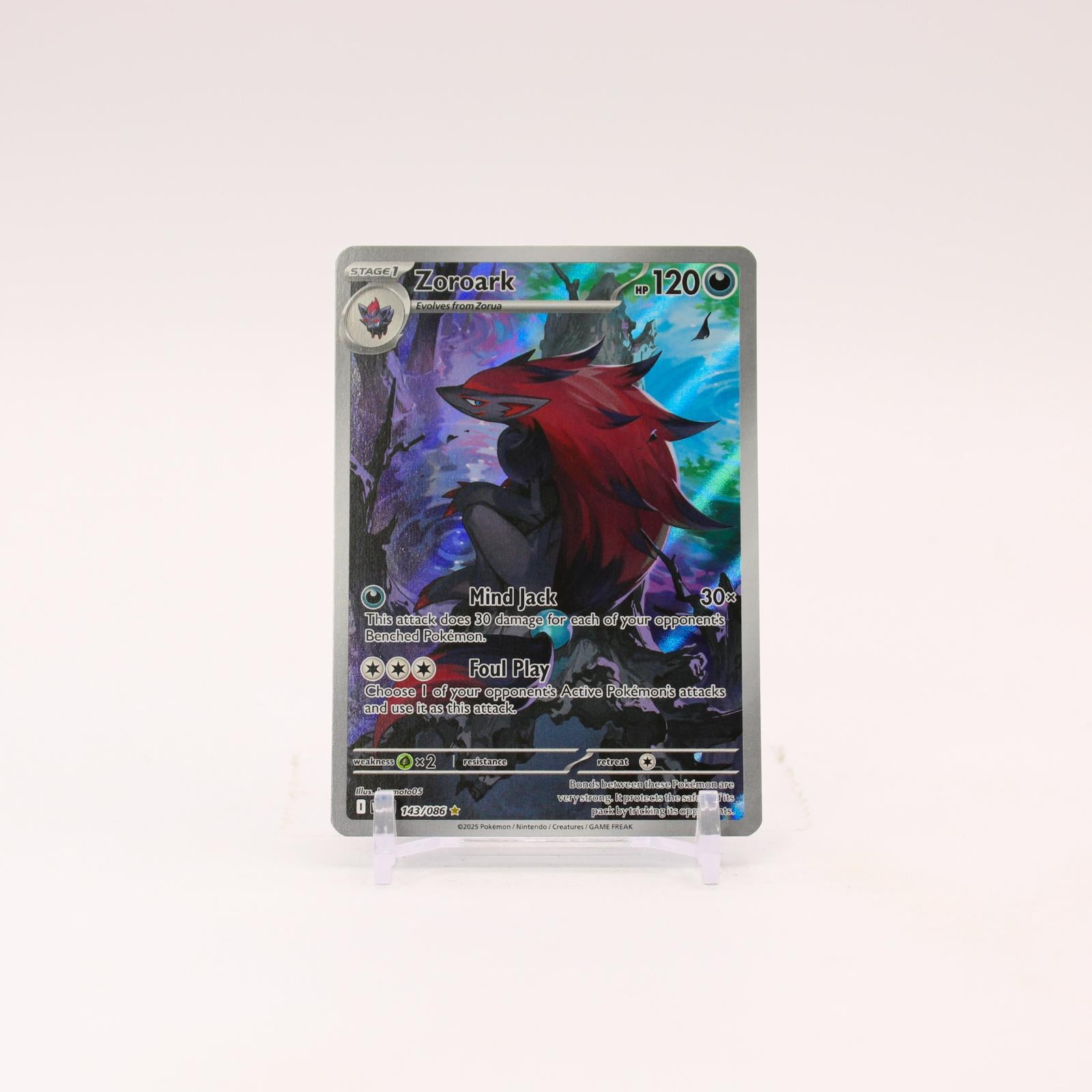 Zoroark - 143/086 White Flare Illustration Rare Pokemon - NM/LP