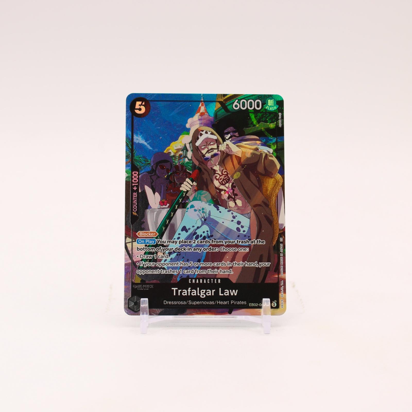 Trafalgar Law Alternate Art - EB02-045 Extra Booster Anime 25th Collection SR One Piece - NM